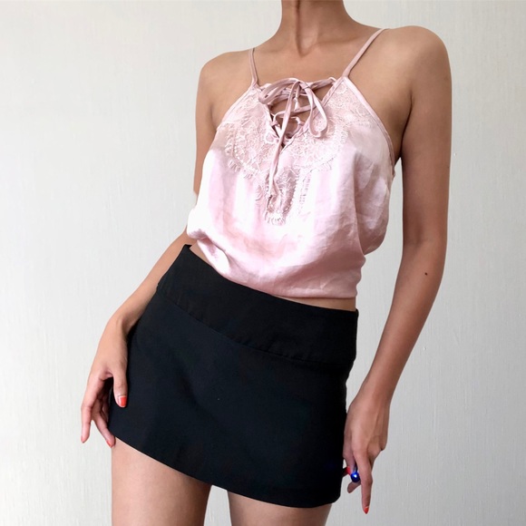 Y2K Satin Lace Cami Top - Picture 3 of 6